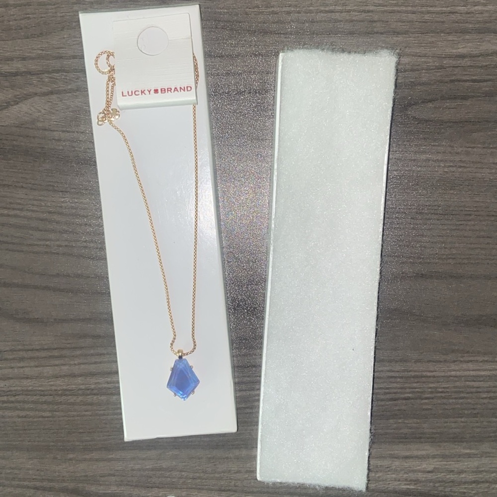 🆕 Lucky Brand Set Stone Pendant Necklace - Picture 3 of 7